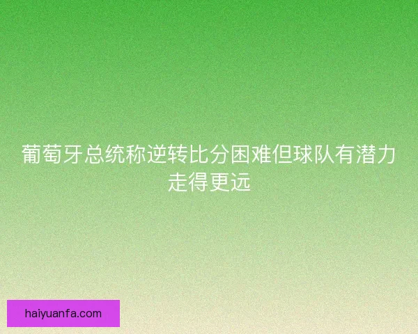 葡萄牙总统称逆转比分困难但球队有潜力走得更远